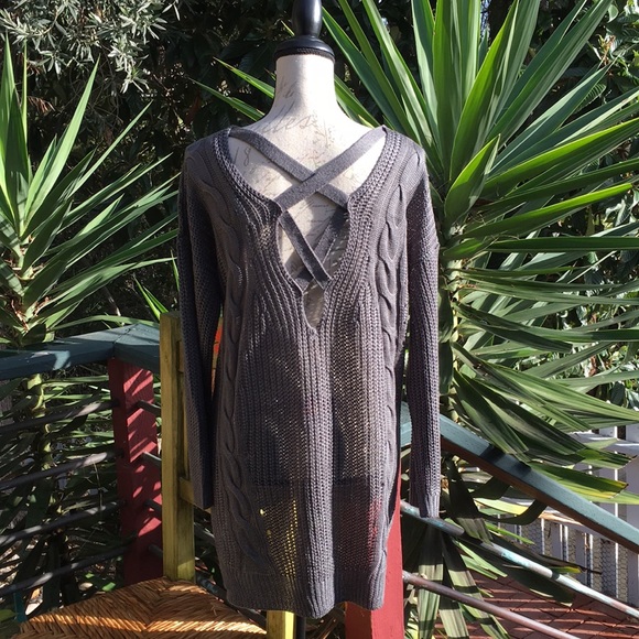 New! Cross-Back Knit Sweater - Picture 7 of 7